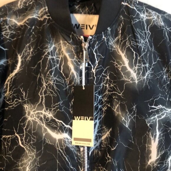 NWT Weiv Lightning Print Bomber  Small - Picture 2 of 5